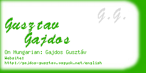 gusztav gajdos business card