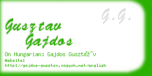gusztav gajdos business card